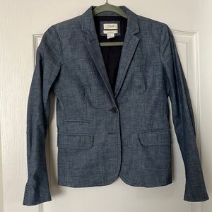JCrew Chambray Schoolboy Blazer